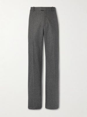 Straight-Leg Wool-Flannel Trousers Straight-Leg Wool-Flannel Trousers