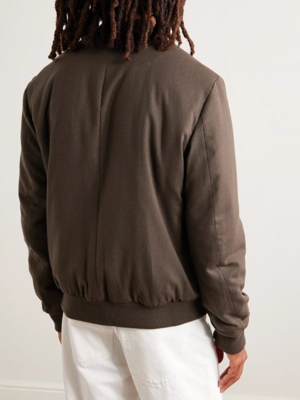Padded Cashmere-Blend Bomber Jacket - BK Padded Cashmere-Blend Bomber Jacket - BK