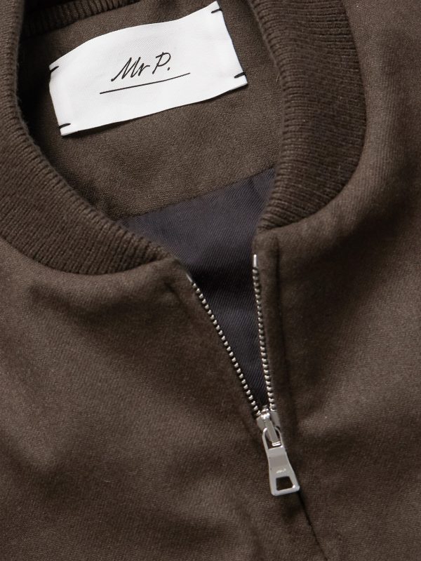 Padded Cashmere-Blend Bomber Jacket - CU Padded Cashmere-Blend Bomber Jacket - CU