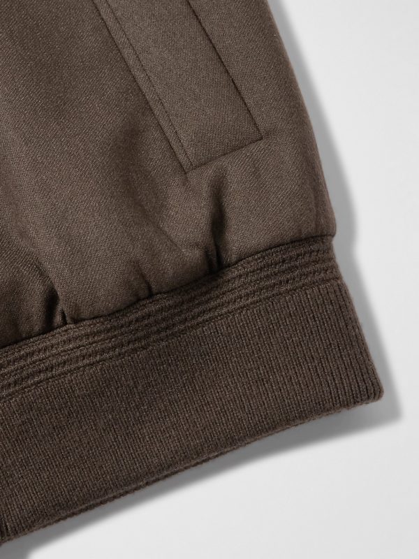 Padded Cashmere-Blend Bomber Jacket - E1 Padded Cashmere-Blend Bomber Jacket - E1