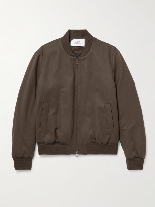 Padded Cashmere-Blend Bomber Jacket Padded Cashmere-Blend Bomber Jacket