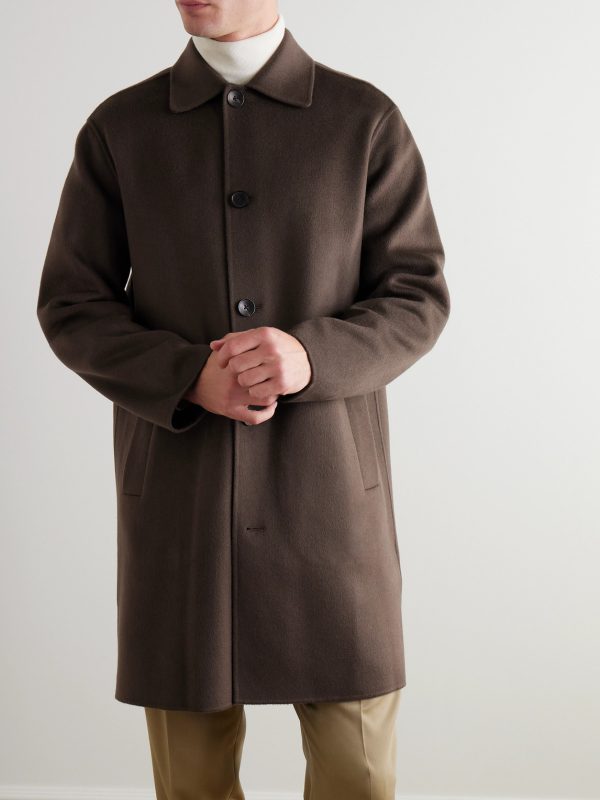 Double-Faced Wool and Cashmere-Blend Felt Car Coat - FR Double-Faced Wool and Cashmere-Blend Felt Car Coat - FR