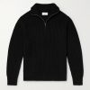 Ribbed Wool and Cashmere-Blend Half-Zip Sweater Ribbed Wool and Cashmere-Blend Half-Zip Sweater