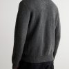 Ribbed Cashmere Polo Shirt - BK Ribbed Cashmere Polo Shirt - BK