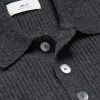 Ribbed Cashmere Polo Shirt - CU Ribbed Cashmere Polo Shirt - CU