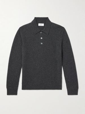 Ribbed Cashmere Polo Shirt Ribbed Cashmere Polo Shirt