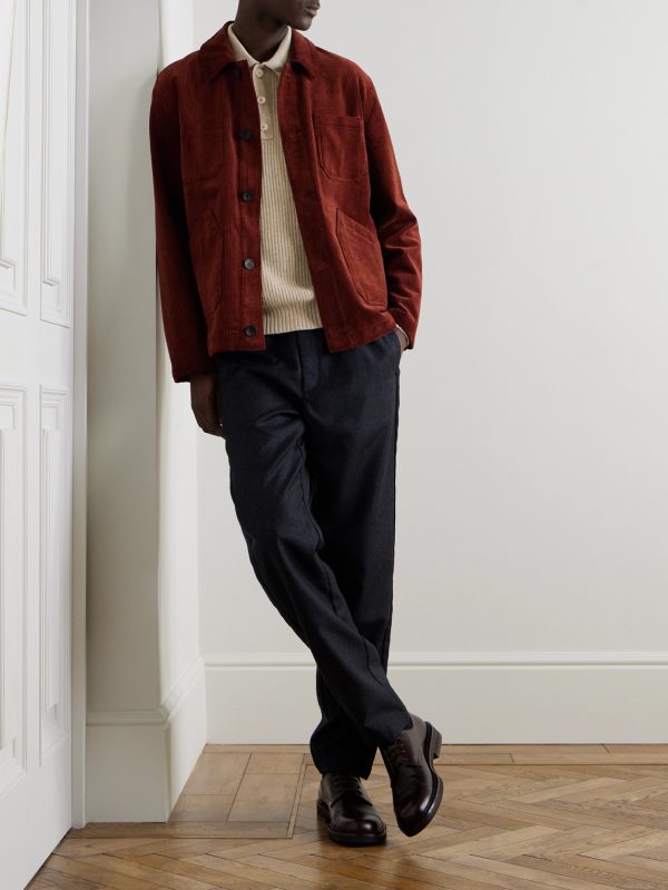 Ribbed Cashmere Polo Shirt - OU