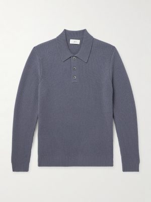 Ribbed Cashmere Polo Shirt Ribbed Cashmere Polo Shirt