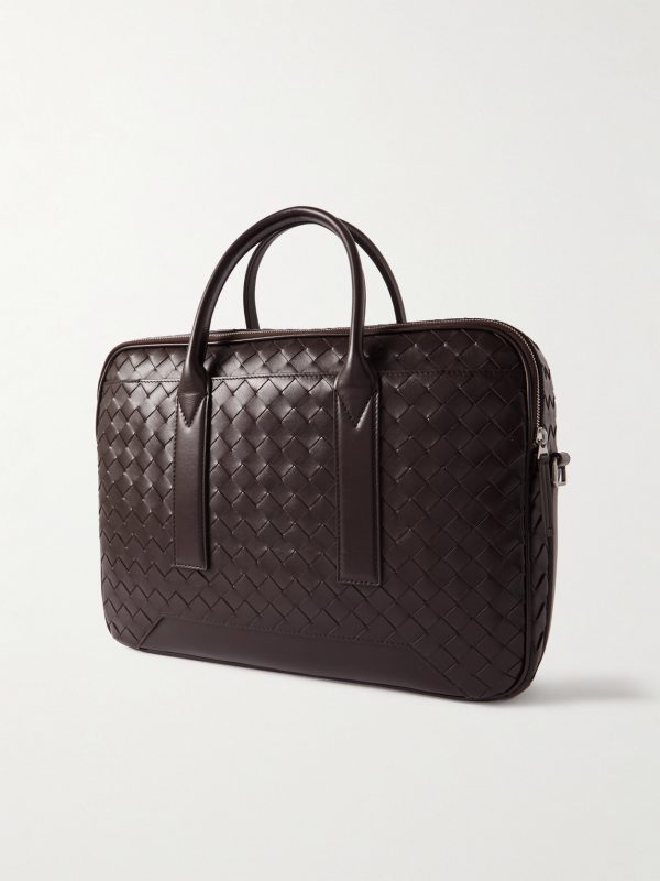 Getaway Intrecciato Leather Briefcase - BK Getaway Intrecciato Leather Briefcase - BK