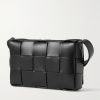 Cassette Intrecciato Leather Messenger Bag - BK Cassette Intrecciato Leather Messenger Bag - BK