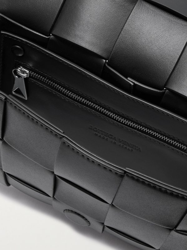 Cassette Intrecciato Leather Messenger Bag - E1 Cassette Intrecciato Leather Messenger Bag - E1