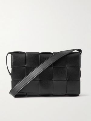 Cassette Intrecciato Leather Messenger Bag