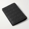 Intrecciato Leather Passport Holder - BK Intrecciato Leather Passport Holder - BK