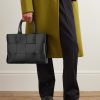 Small E/W Arco Intrecciato Leather Tote Bag - E2