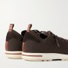 360 Flexy Walk Suede-Trimmed Knitted Wool Sneakers - BK