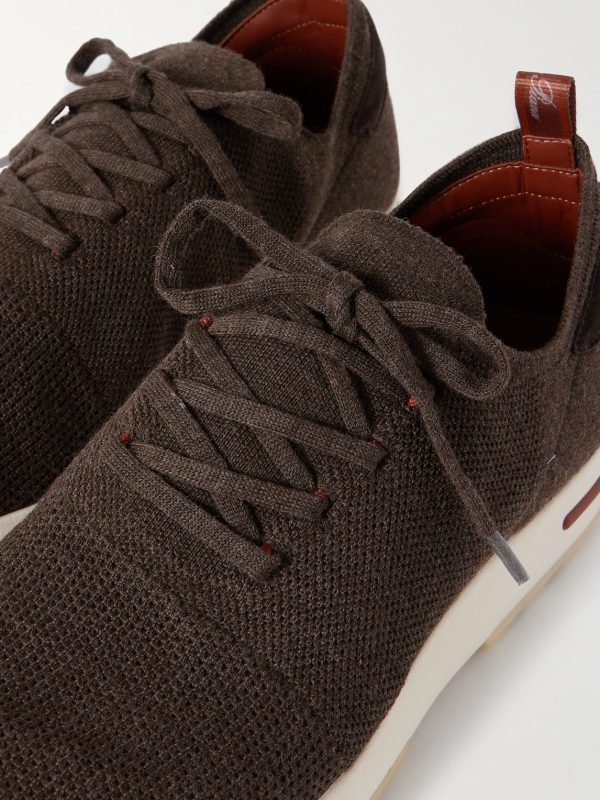 360 Flexy Walk Suede-Trimmed Knitted Wool Sneakers - CU