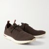 360 Flexy Walk Suede-Trimmed Knitted Wool Sneakers - FR