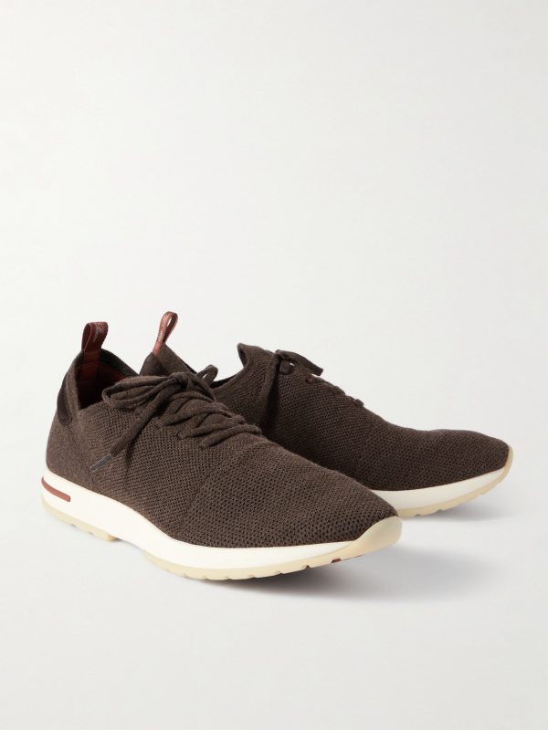 360 Flexy Walk Suede-Trimmed Knitted Wool Sneakers - FR