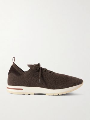 360 Flexy Walk Suede-Trimmed Knitted Wool Sneakers