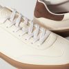 Tennis Walk Suede-Trimmed Leather Sneakers - CU