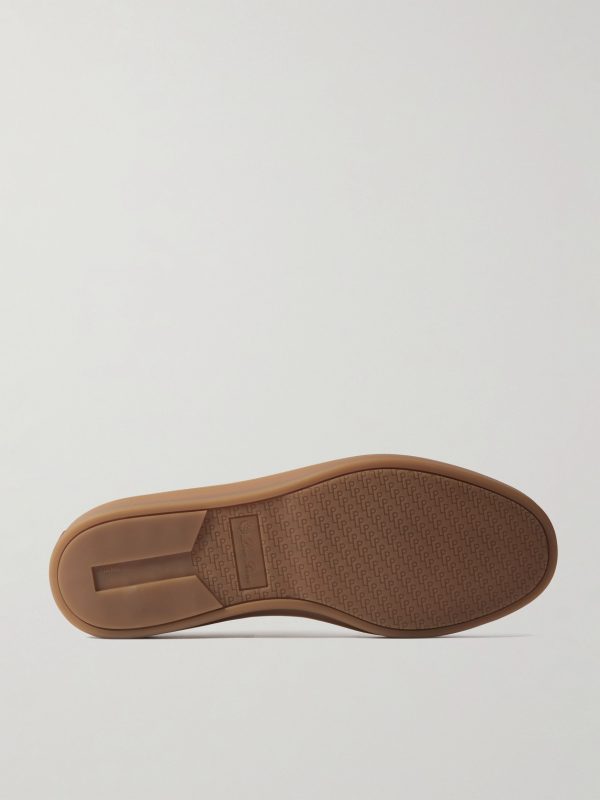 Tennis Walk Suede-Trimmed Leather Sneakers - E1