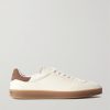 Tennis Walk Suede-Trimmed Leather Sneakers