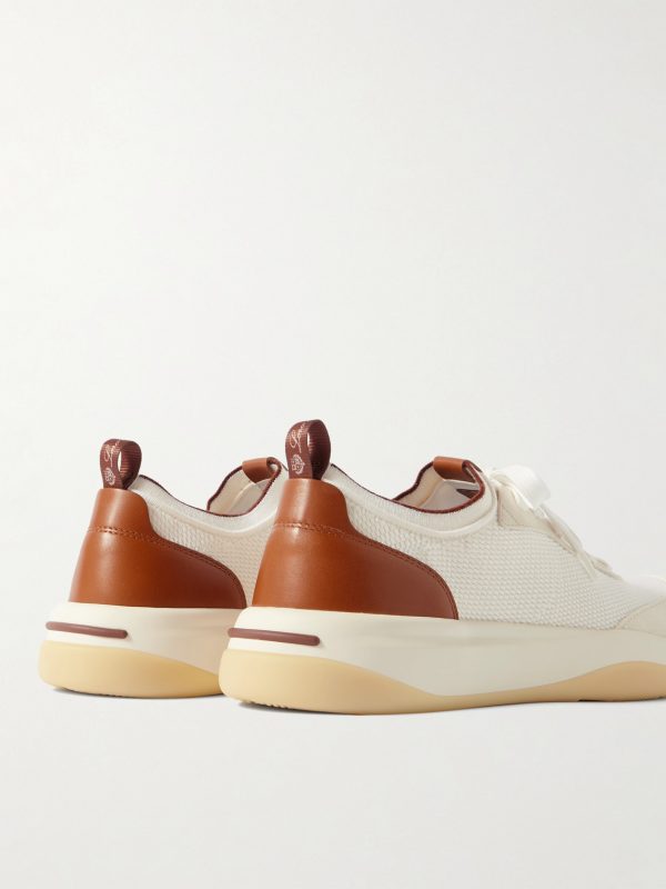 410 LP Walk Leather-Trimmed Wish® Wool Sneakers - BK 410 LP Walk Leather-Trimmed Wish® Wool Sneakers - BK