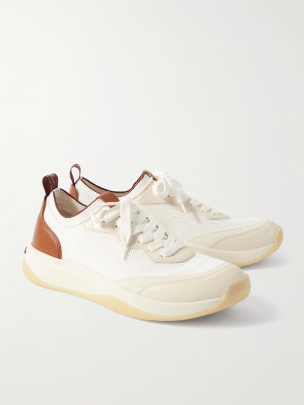 410 LP Walk Leather-Trimmed Wish® Wool Sneakers - FR 410 LP Walk Leather-Trimmed Wish® Wool Sneakers - FR