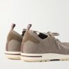 360 Flexy Walk Suede-Trimmed Knitted Wool Sneakers - BK 360 Flexy Walk Suede-Trimmed Knitted Wool Sneakers - BK