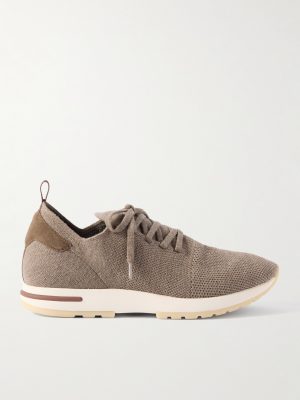 360 Flexy Walk Suede-Trimmed Knitted Wool Sneakers