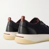 410 LP Walk Leather-Trimmed Wish® Wool Sneakers - BK 410 LP Walk Leather-Trimmed Wish® Wool Sneakers - BK