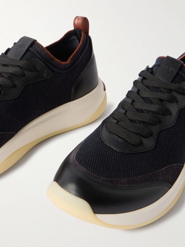 410 LP Walk Leather-Trimmed Wish® Wool Sneakers - CU 410 LP Walk Leather-Trimmed Wish® Wool Sneakers - CU