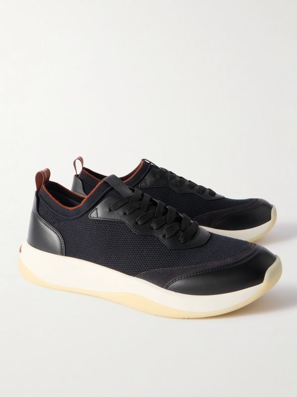 410 LP Walk Leather-Trimmed Wish® Wool Sneakers - FR 410 LP Walk Leather-Trimmed Wish® Wool Sneakers - FR