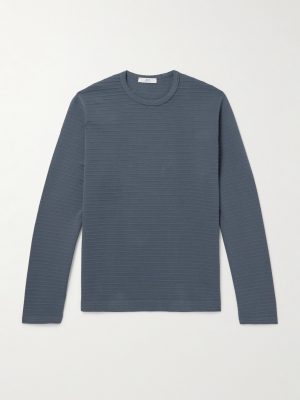 Ribbed Cotton-Jersey T-Shirt