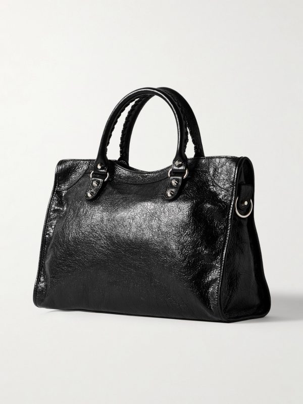 Le City Medium Arena Textured-Leather Tote - BK