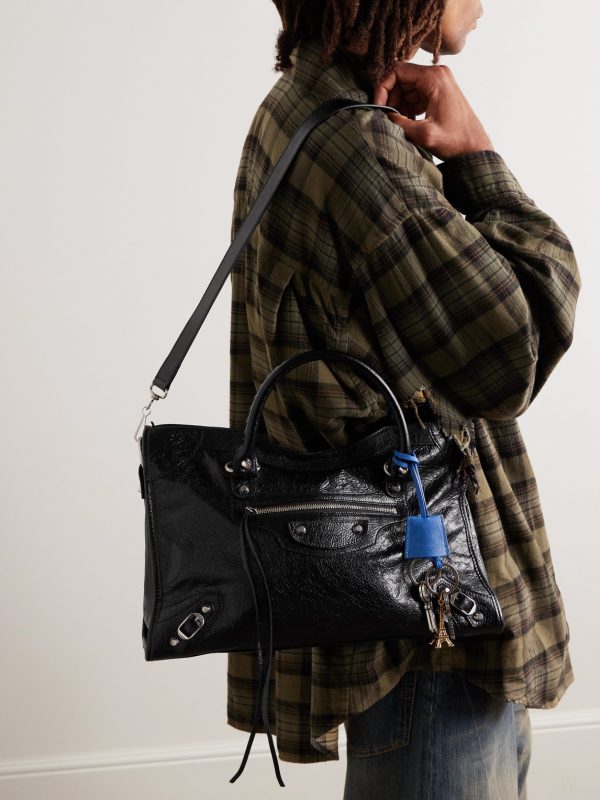 Le City Medium Arena Textured-Leather Tote - E2