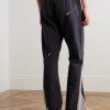 Flared Paint-Splattered Panelled Logo-Print Cotton-Jersey Sweatpants - BK Flared Paint-Splattered Panelled Logo-Print Cotton-Jersey Sweatpants - BK
