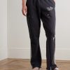 Flared Paint-Splattered Panelled Logo-Print Cotton-Jersey Sweatpants - FR Flared Paint-Splattered Panelled Logo-Print Cotton-Jersey Sweatpants - FR