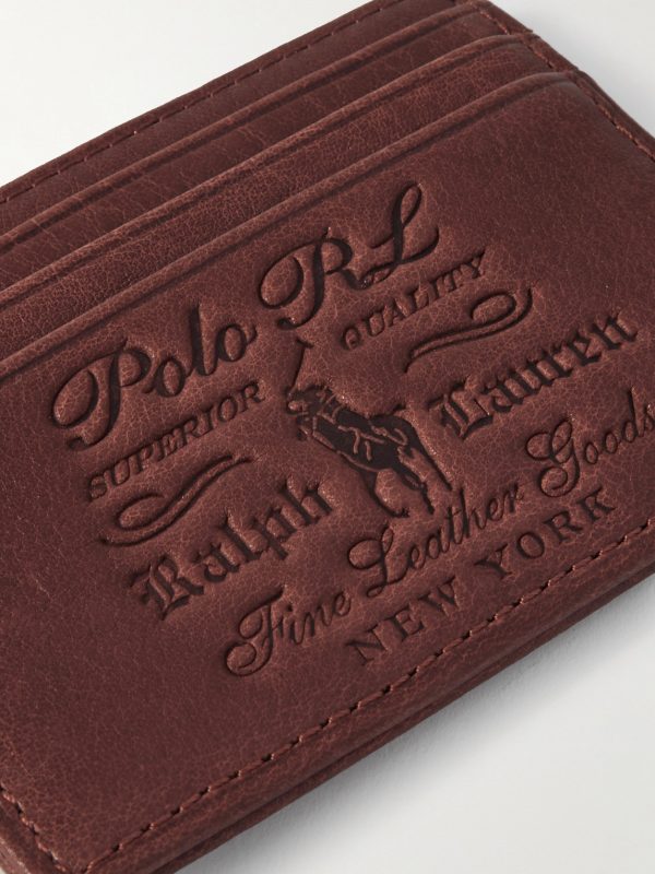 Heritage Logo-Debossed Full-Grain Leather Cardholder - CU Heritage Logo-Debossed Full-Grain Leather Cardholder - CU