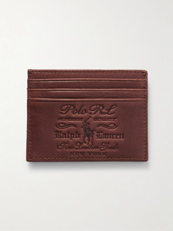 Heritage Logo-Debossed Full-Grain Leather Cardholder Heritage Logo-Debossed Full-Grain Leather Cardholder