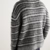 Striped Mohair-Blend Sweater - BK Striped Mohair-Blend Sweater - BK