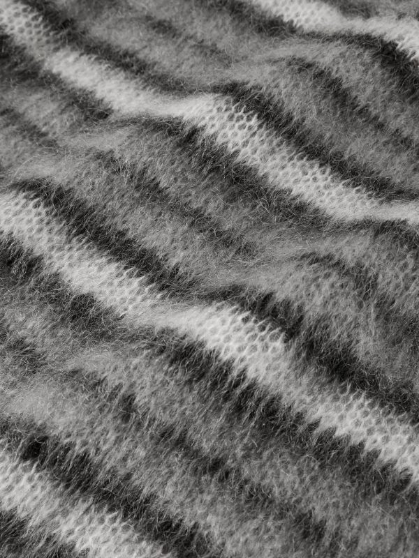 Striped Mohair-Blend Sweater - CU Striped Mohair-Blend Sweater - CU
