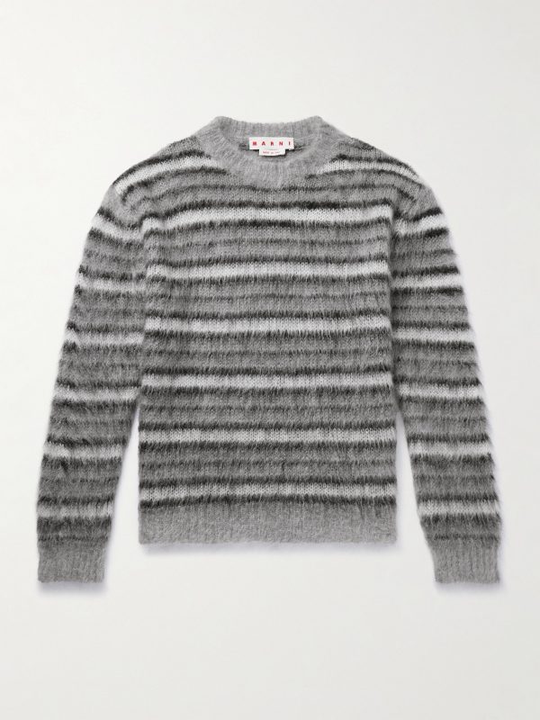 Striped Mohair-Blend Sweater Striped Mohair-Blend Sweater