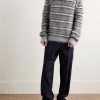 Striped Mohair-Blend Sweater - OU Striped Mohair-Blend Sweater - OU
