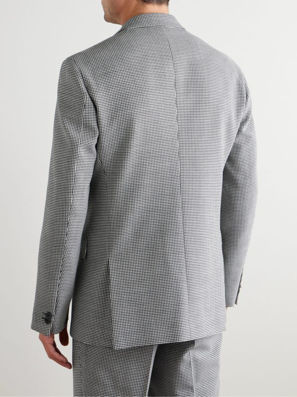Slim-Fit Puppytooth Twill Suit Jacket - BK Slim-Fit Puppytooth Twill Suit Jacket - BK
