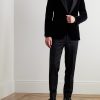 Slim-Fit Twill-Trimmed Cotton-Velvet Tuxedo Jacket - OU