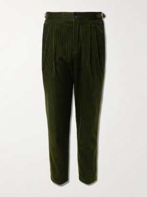 Slim-Fit Straight-Leg Cotton and Cashmere-Blend Corduroy Tuxedo Trousers Slim-Fit Straight-Leg Cotton and Cashmere-Blend Corduroy Tuxedo Trousers