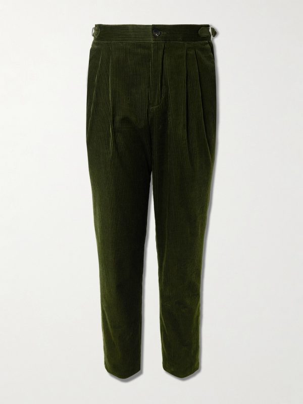 Slim-Fit Straight-Leg Cotton and Cashmere-Blend Corduroy Tuxedo Trousers Slim-Fit Straight-Leg Cotton and Cashmere-Blend Corduroy Tuxedo Trousers