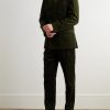 Slim-Fit Straight-Leg Cotton and Cashmere-Blend Corduroy Tuxedo Trousers - OU Slim-Fit Straight-Leg Cotton and Cashmere-Blend Corduroy Tuxedo Trousers - OU