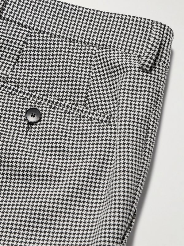 Slim-Fit Straight-Leg Puppytooth Twill Suit Trousers - CU Slim-Fit Straight-Leg Puppytooth Twill Suit Trousers - CU
